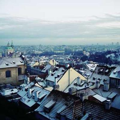 a sky photo of an old city